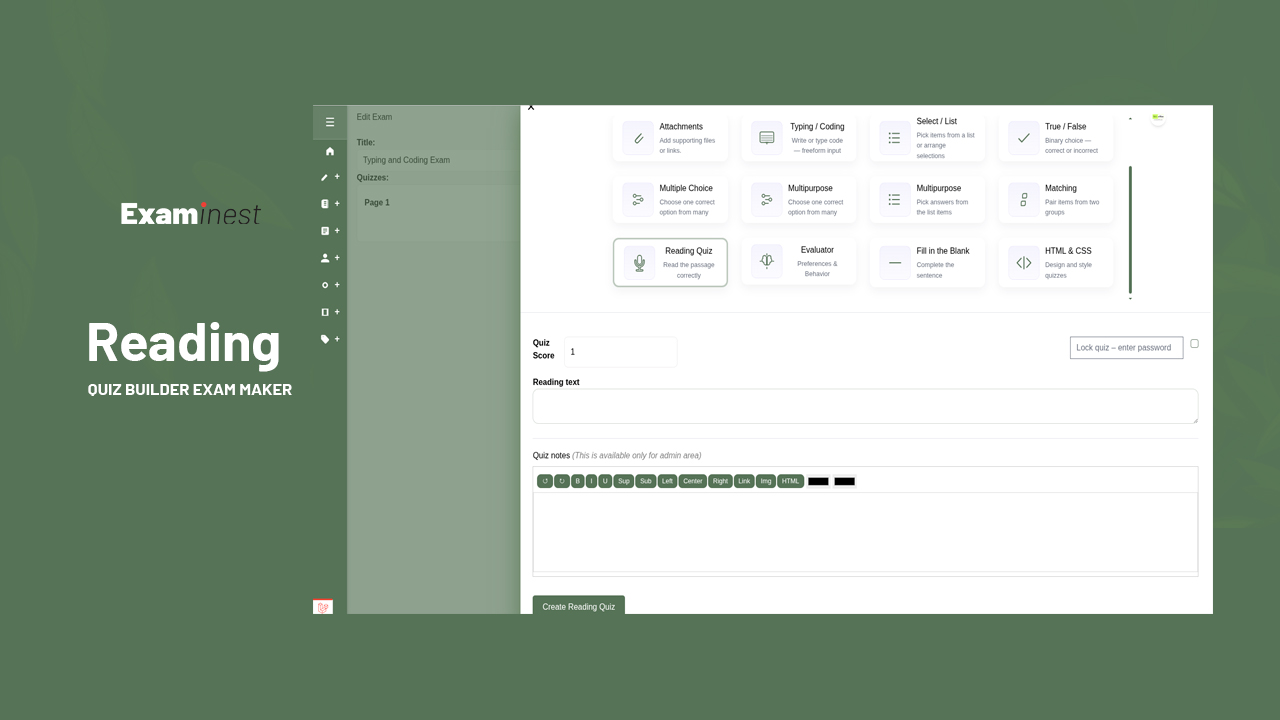 Examinest Quiz Builder Exam Maker